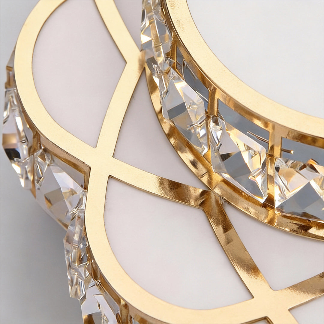 Small Crystal Flush Mount Ceiling Light Minimalist LED Light