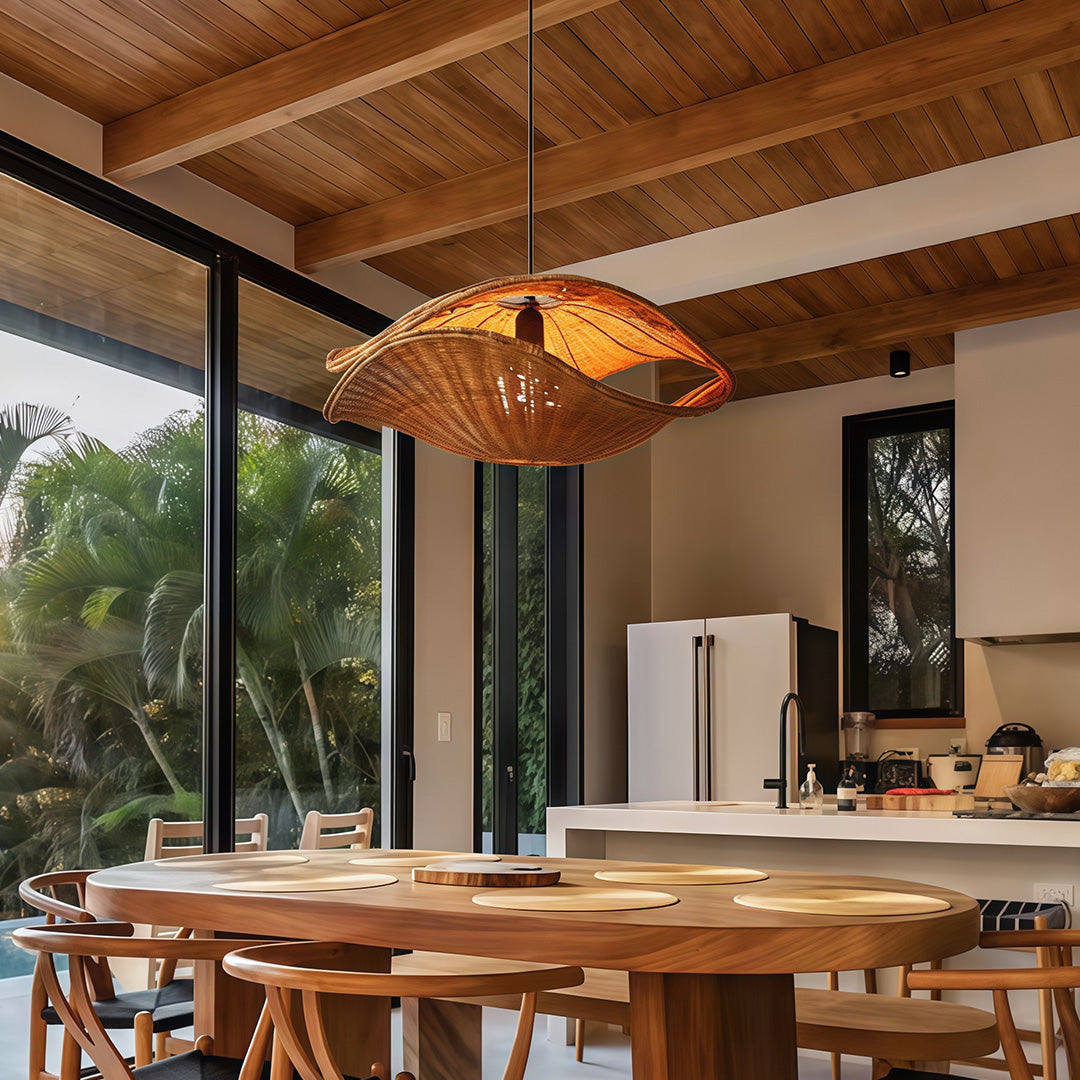 Rattan Pendant Light Fixtures Wabi-Sabi Creative Ceiling Light
