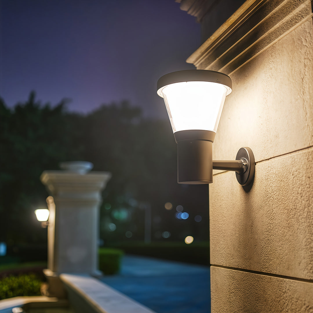 Black Outdoor Wall Mount Lighting Waterproof Garden Light
