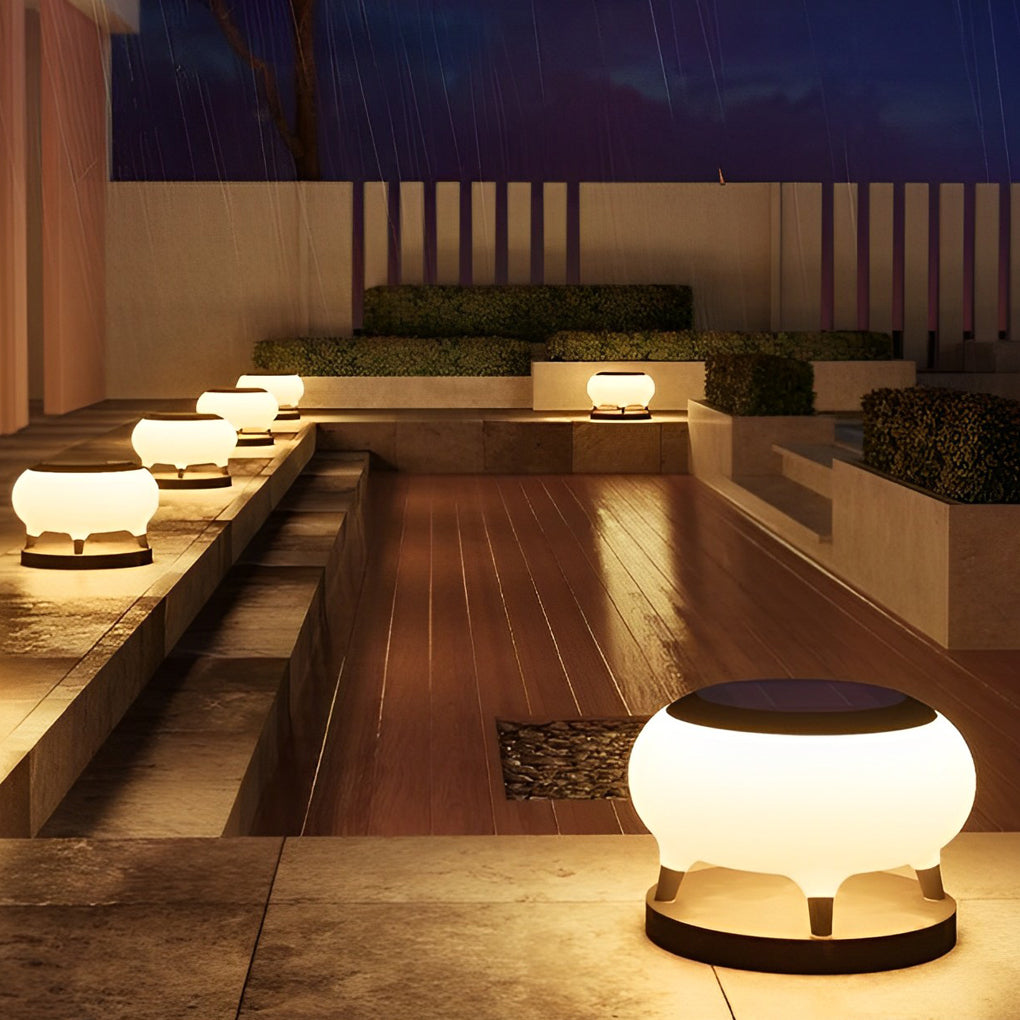 Solar Column Pillar Lights Stainless Steel Fence Light