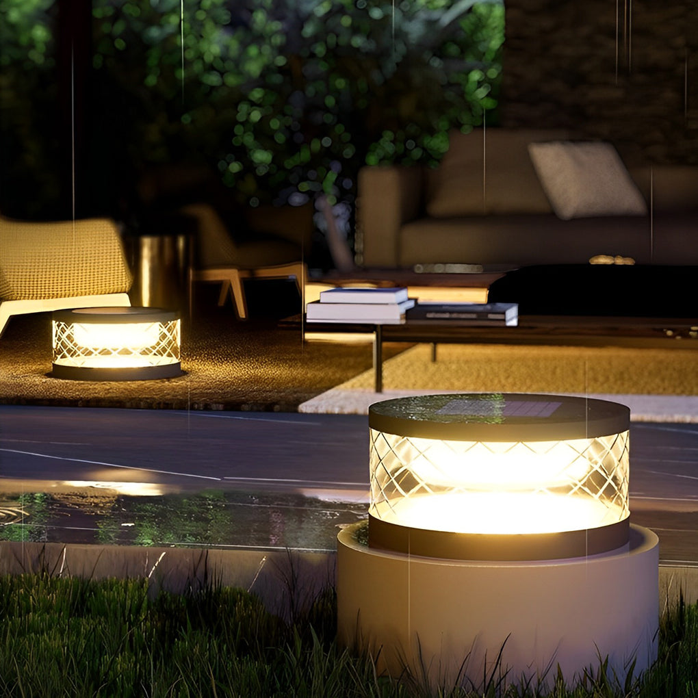 Solar Cylinder Pillar Light Creative Waterproof Modern Light