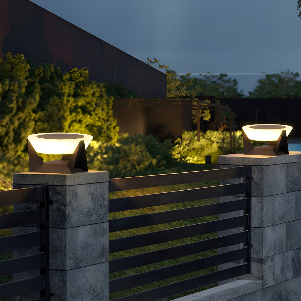 Solar Fence Pillar Light Waterproof LED Modern Outdoor Light
