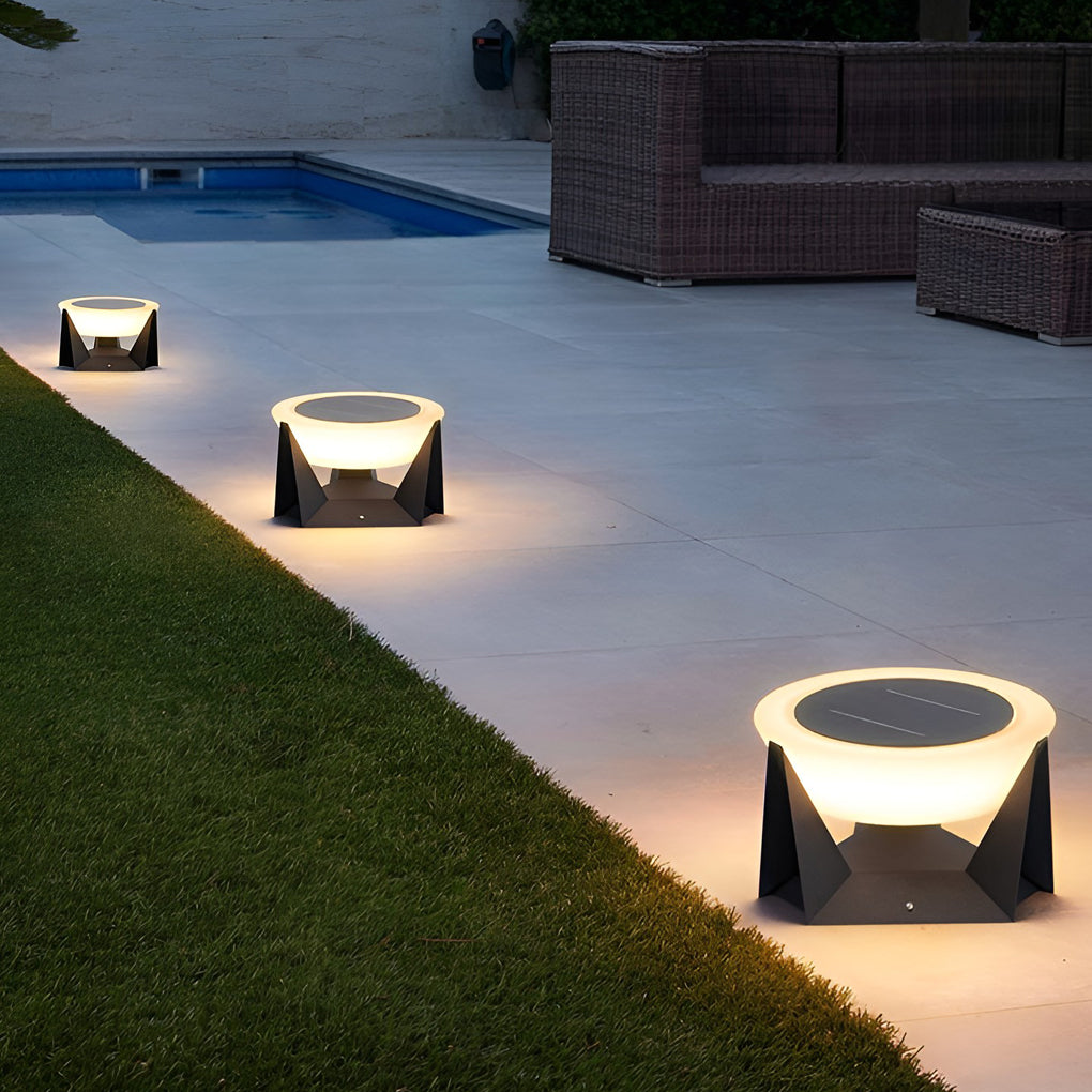 Solar Fence Pillar Light Waterproof LED Modern Outdoor Light