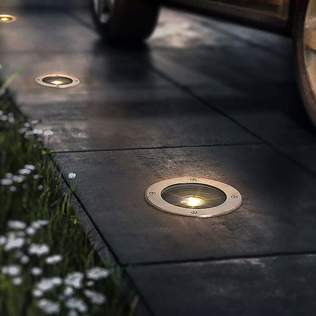 Flat Garden Lights Modern Solar Waterproof In-Ground Light