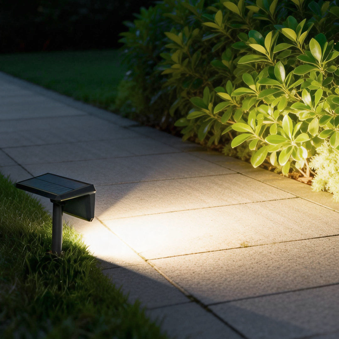 Solar Path Lights Outdoor Modern LED Black Lawn Lamp