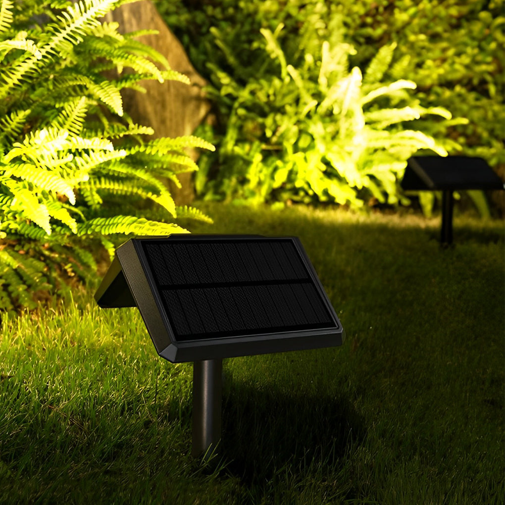 Solar Path Lights Outdoor Modern LED Black Lawn Lamp