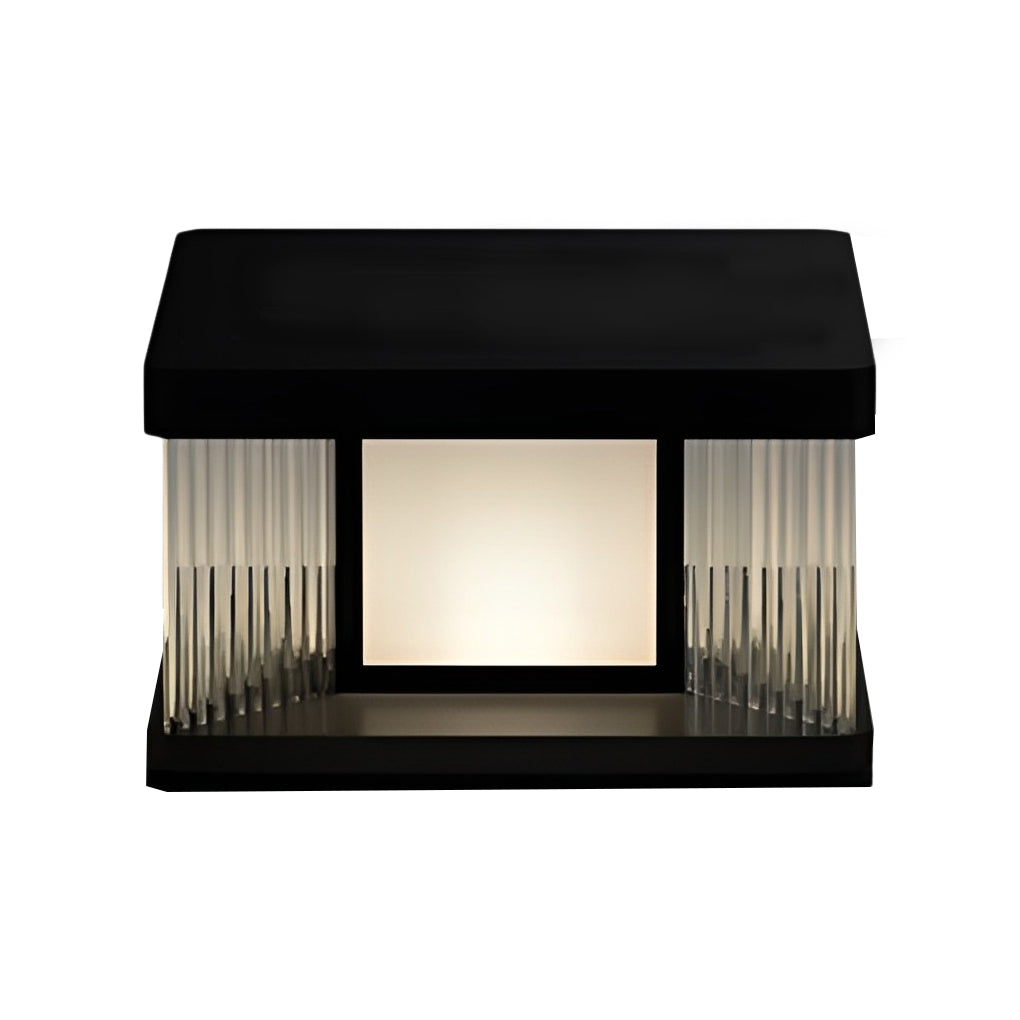 Solar Pillar Lights Waterproof LED Glass Acrylic Modern Light