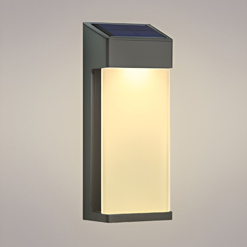 Solar Powered Outdoor Sconces LED Waterproof Metal Lamp