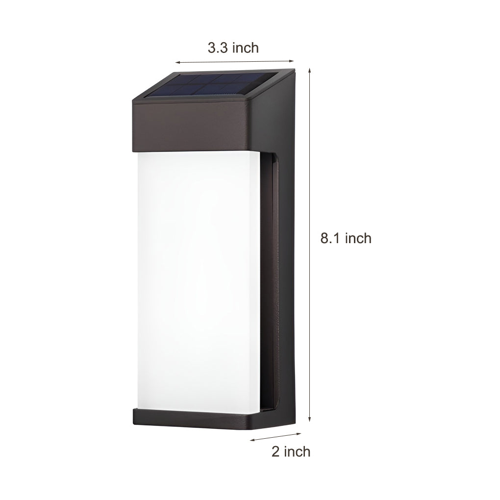 Solar Powered Outdoor Sconces LED Waterproof Metal Lamp