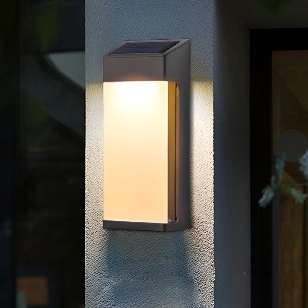 Solar Powered Outdoor Sconces LED Waterproof Metal Lamp