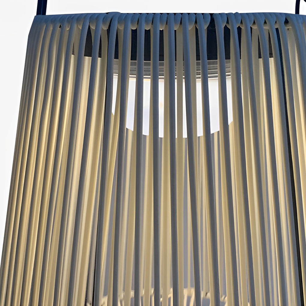 Solar Powered Rope Lantern Portable Handwoven LED Light