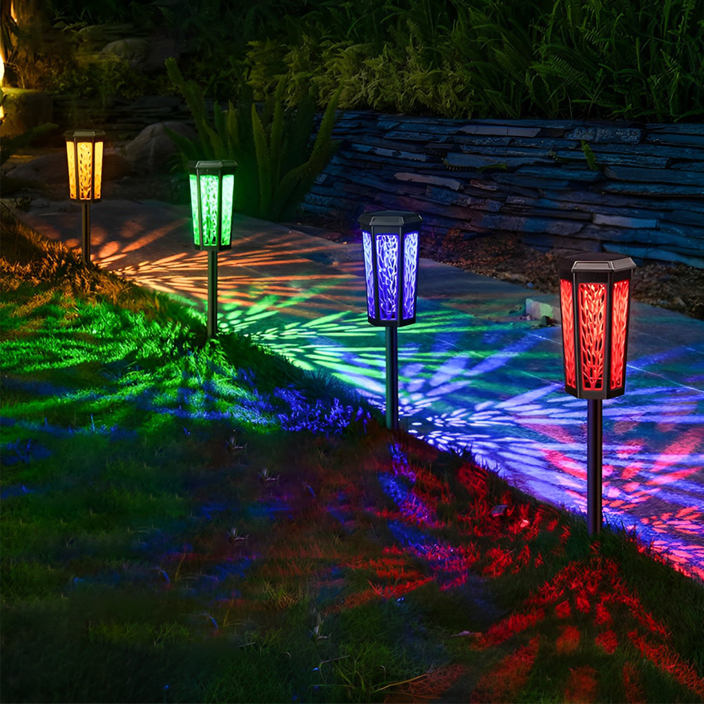 Solar Stake Light Retro Rgb In-Ground Mood Waterproof Light