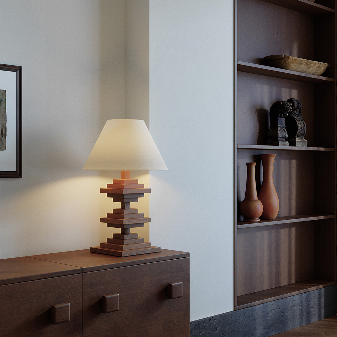 Solid Wood Table Lamps American Retro wide-spectrum Lamp