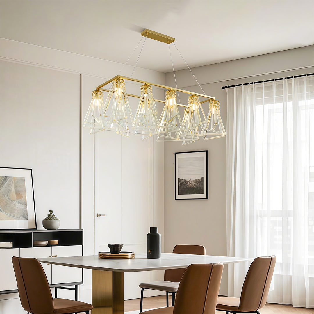 Contemporary Crystal Chandelier Minimalist Ceiling Light
