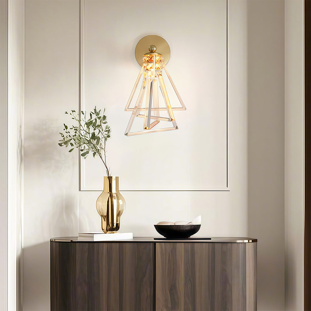 Crystal Wall Lights Modern Luxury Solid Copper Lamp
