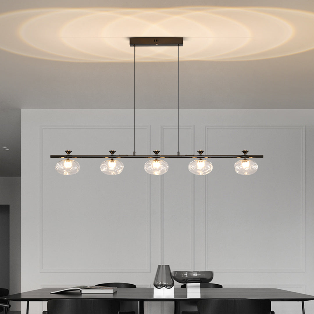Linear Glass Chandelier Modern Minimalist