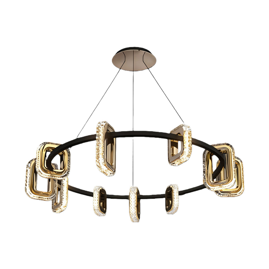 Modern Gold Chandeliers Personalized Acrylic Ceiling Light