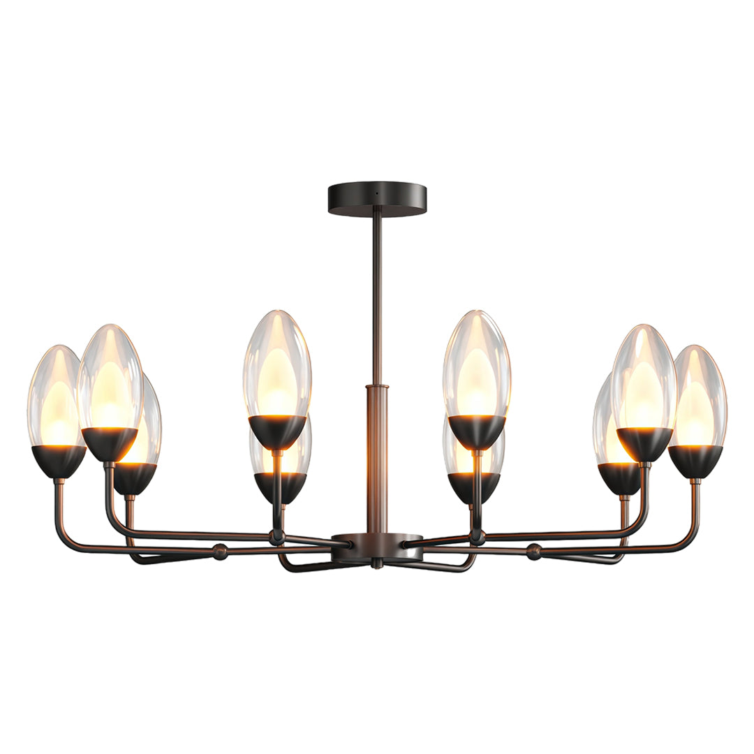 Modern Minimalist Chandelier Full Copper Luxury Ceiling Light