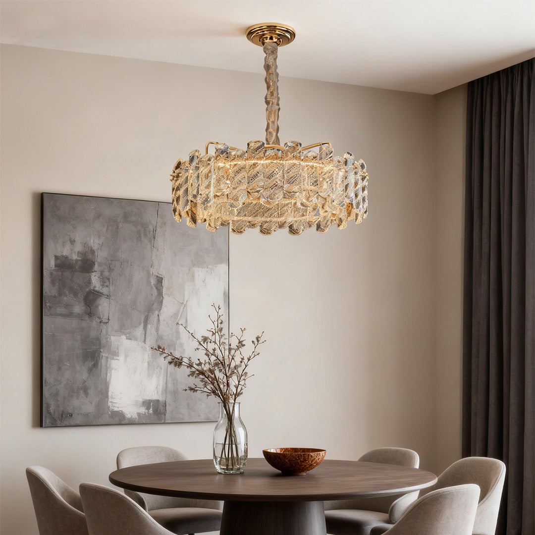 Nordic Chandelier Luxury Carbon Steel Crystal Ceiling Light