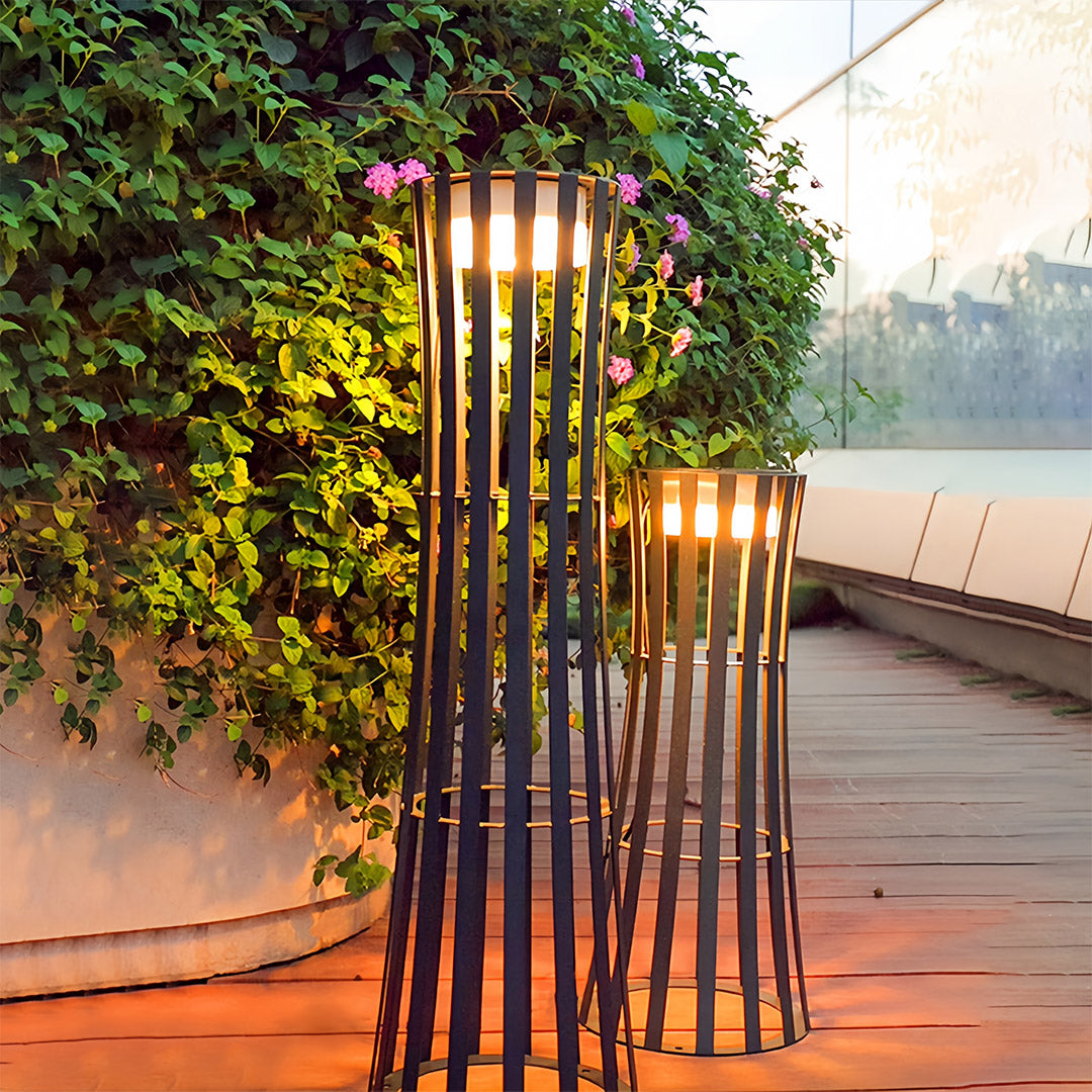 Outdoor Black Lanterns Featuring a Unique Silhouette Chic Light