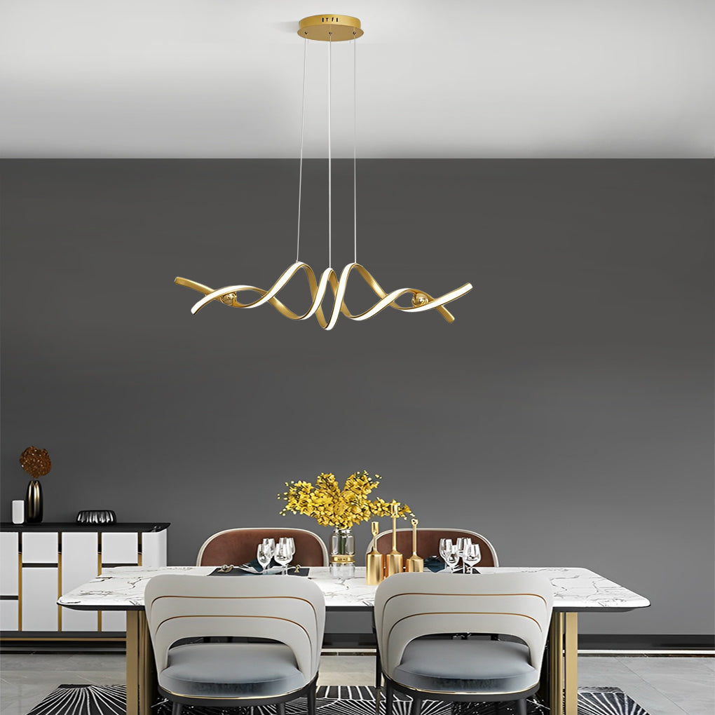 Spiral Ceiling Light Modern Creative LED Metal Chandelier