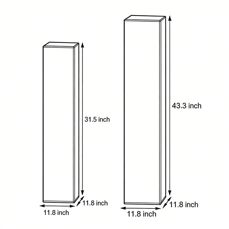 Square Floor Lamp with Glowing White Shade Landscape Light
