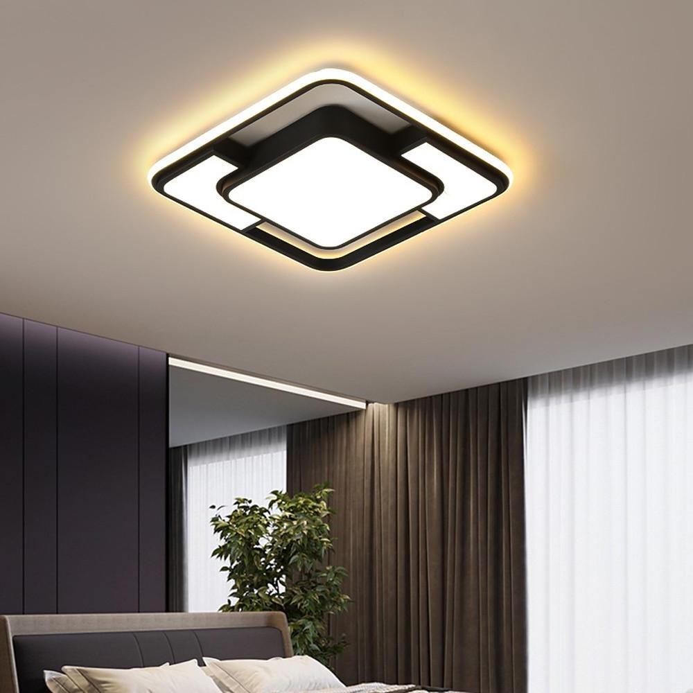 Flush Mount Square Light LED Geometric Overlapping Light
