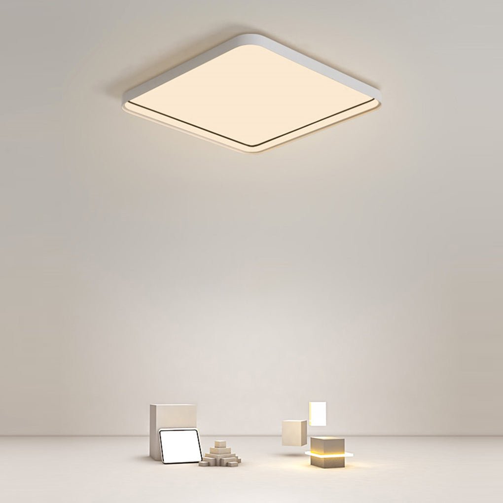 Square Flush Mount Ceiling Light Modern LED Metal Light