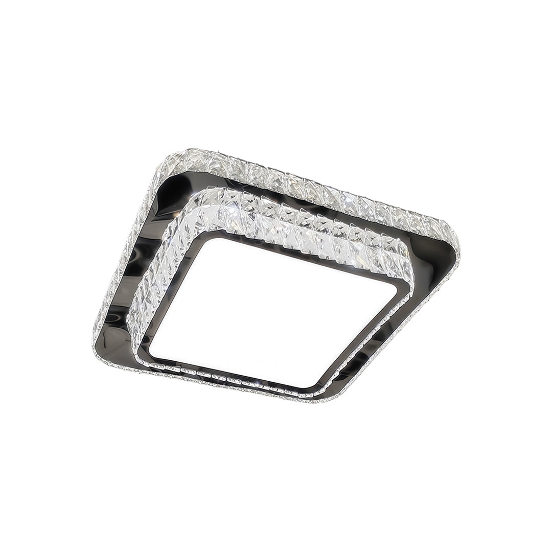 Flush Mount Crystal Light Fixture Luxury Stainless Steel Lamp