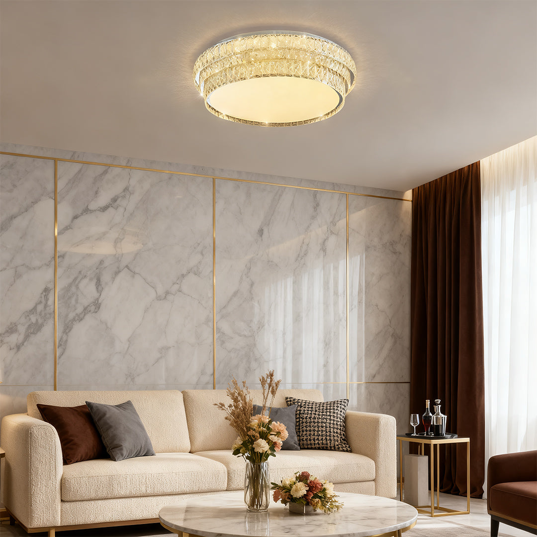 Flush Mounted LED Lights Luxury LED Crystal Lamp