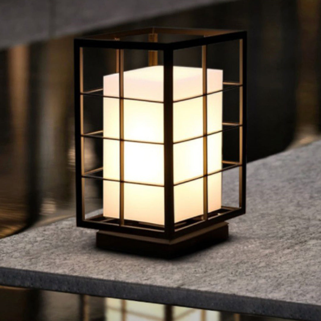 Black Modern Japanese Outdoor Lanterns Waterproof Garden lights