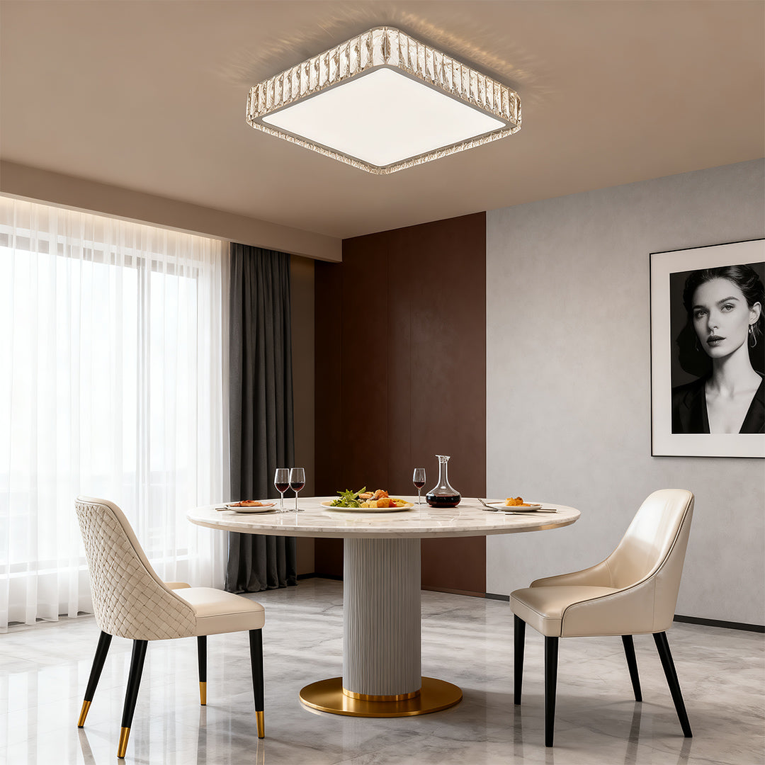 Modern Crystal Flush Mount Lighting Luxury Minimalist Lamp
