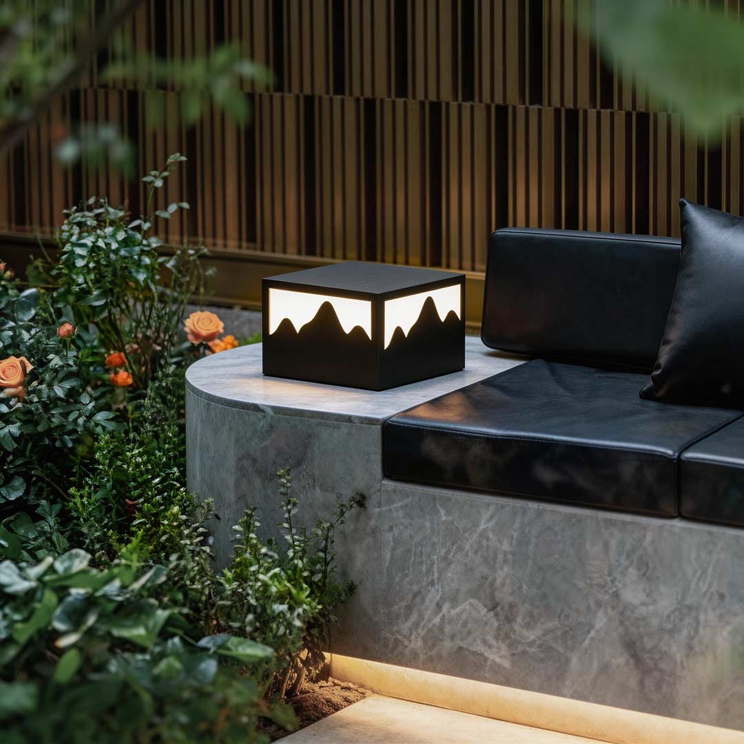 Square Outdoor Lights Simple Geometry Waterproof LED Light
