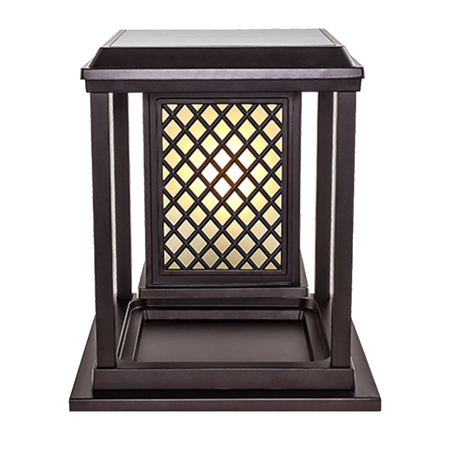 Square Exterior Pillar Lights Modern Style