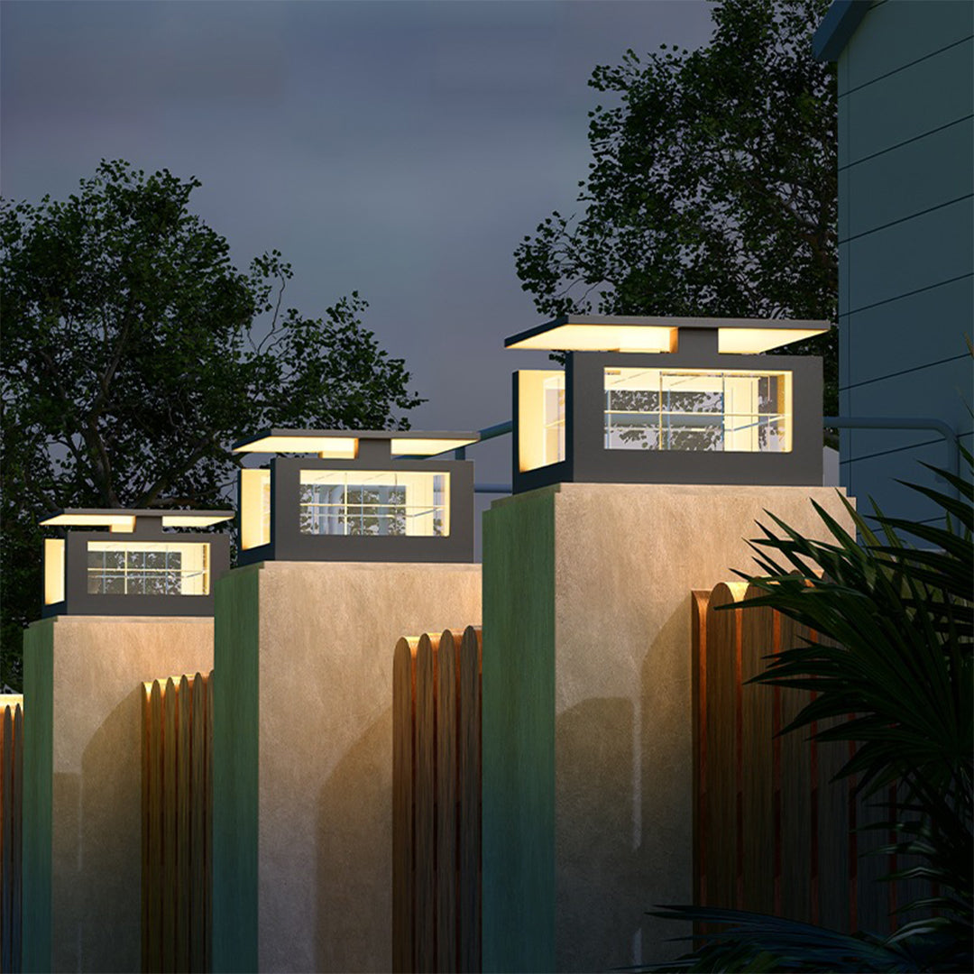 Stainless Steel LED Pillar Lights Waterproof with Acrylic Lampshade