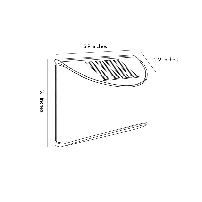 Stainless Steel Wall Lamp Waterproof Silver Solar Light