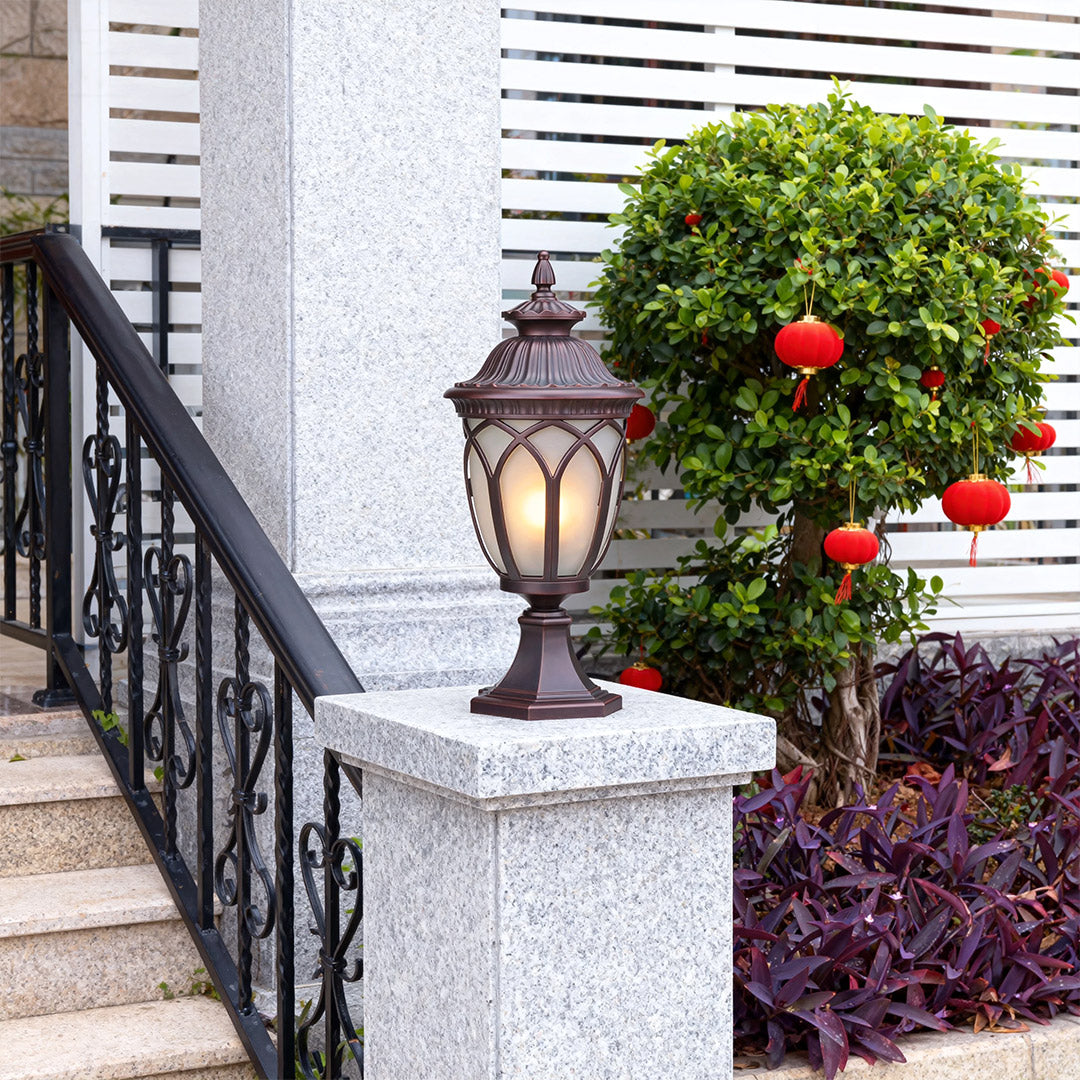 Garden Pillar Lights Weather-Resistant Outdoor Column Head Light