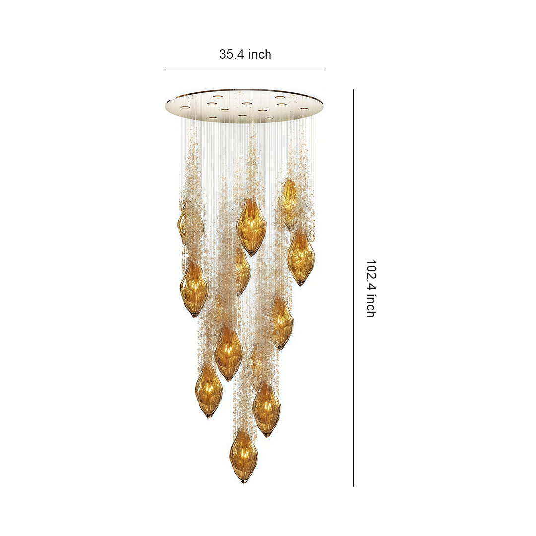 Stairway Chandelier Artistic Crystal Ceiling Light