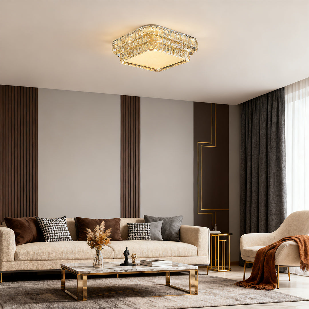 Flush Mounted LED Lights Luxury LED Crystal Lamp
