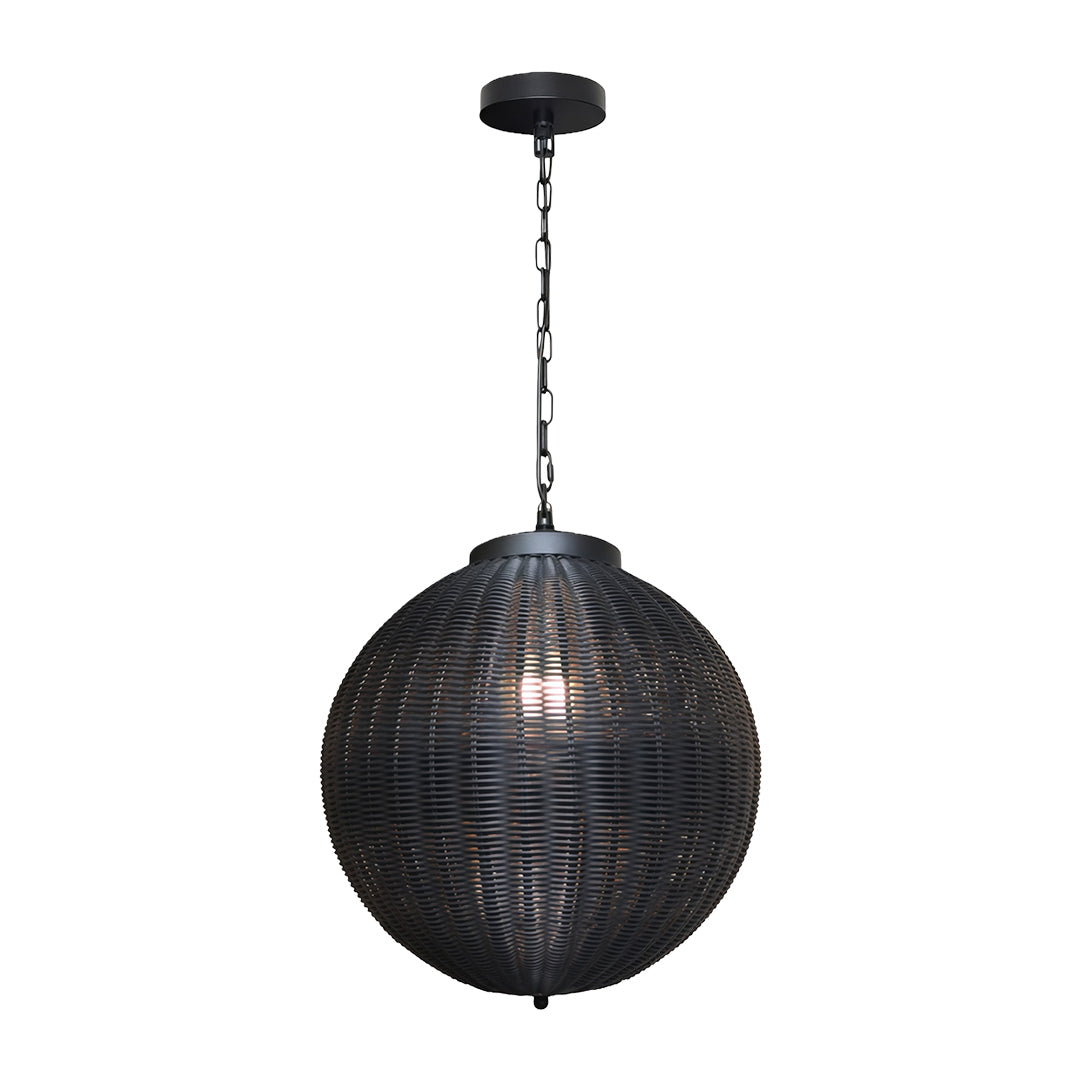 Black Woven Pendant Light Outdoor Waterproof Ceiling Light