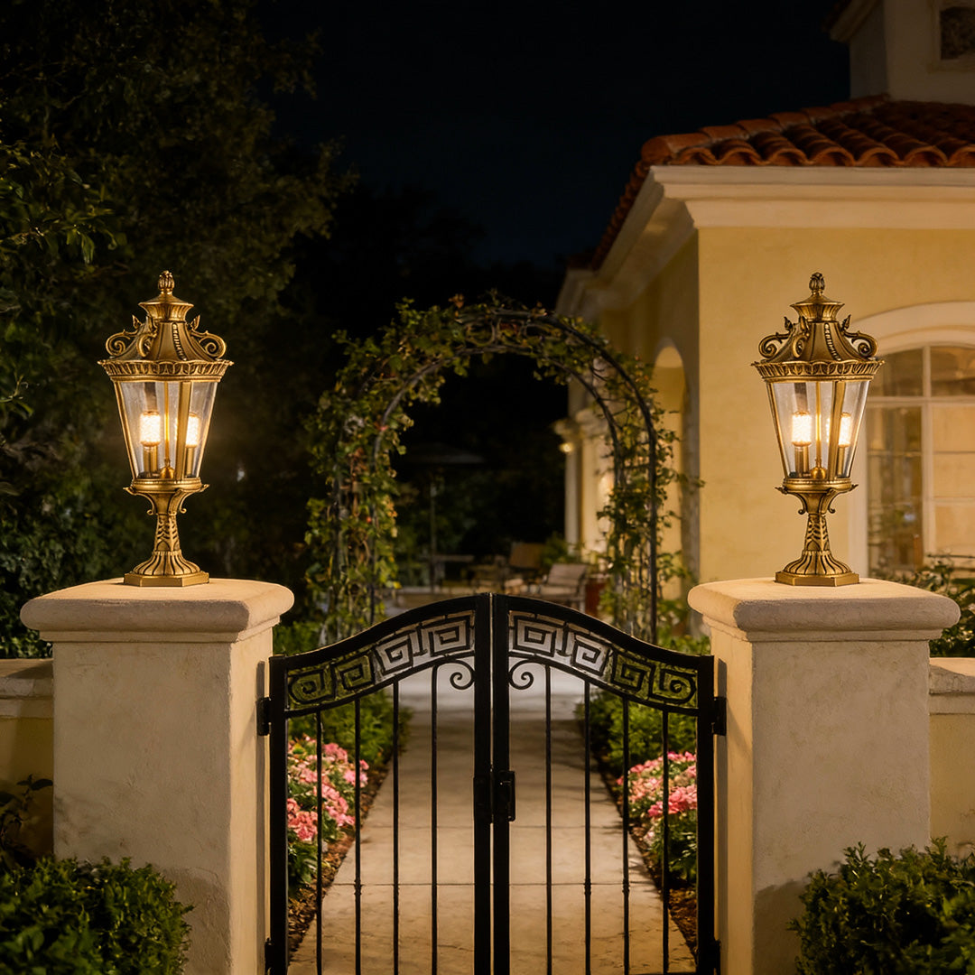 Glass Pillar Lights Outdoor Waterproof Minimalist Fence Light
