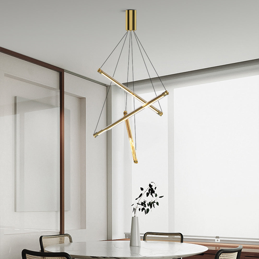 LED Linear Chandelier Nordic Minimalist Lighting