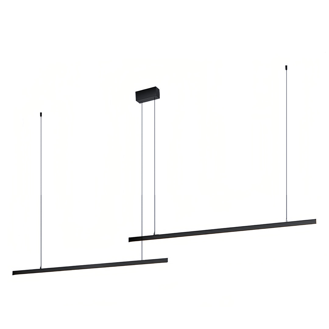 Double Hanging Pendant Lights Minimalist Black Linear Ceiling Light