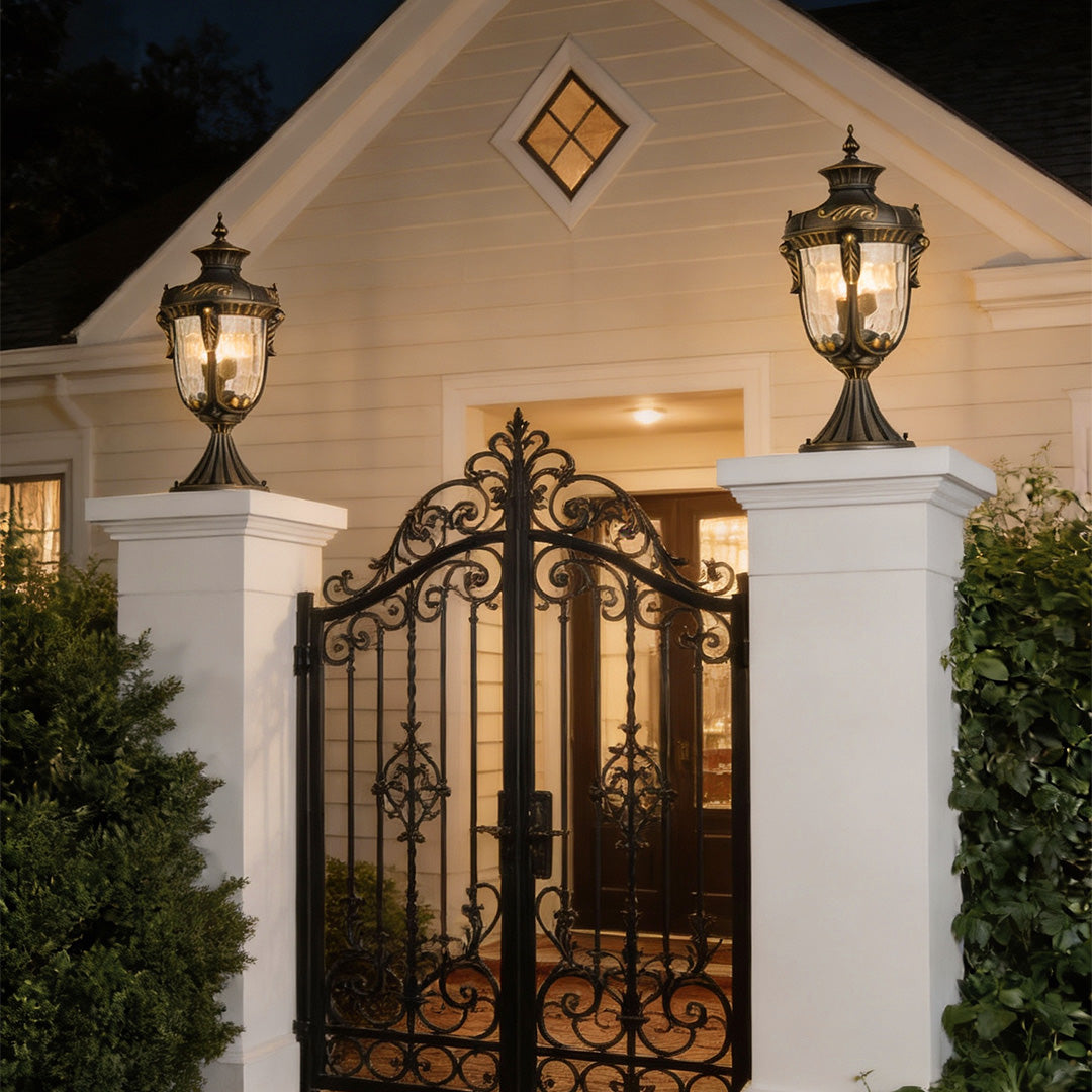 Outdoor Pillar Lights for House European Style Waterproof Light