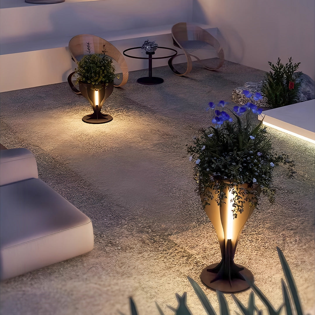 Lighted Planter Outdoor Waterproof Openwork Landscape Light