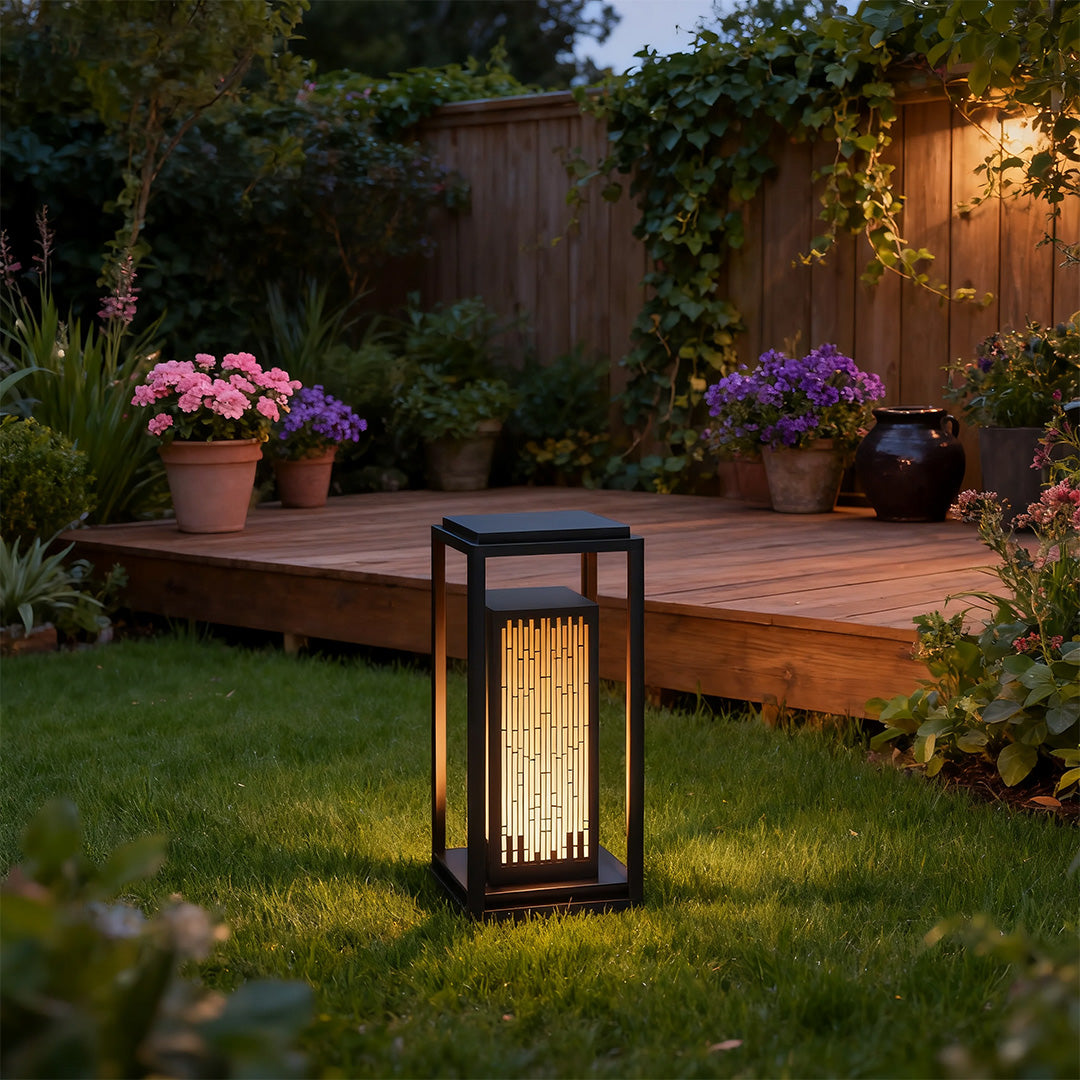 Square Outdoor Lantern Waterproof Geometric Post Light