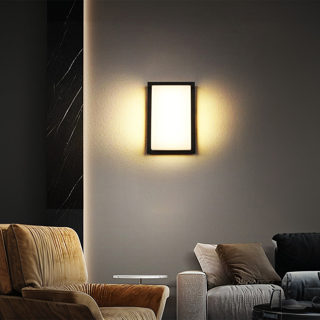LED Rectangular Outdoor Sconce Waterproof Die-Cast Aluminum