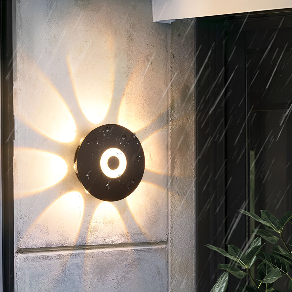Sunflower LED Wall Light Round Modern Waterproof LED Light