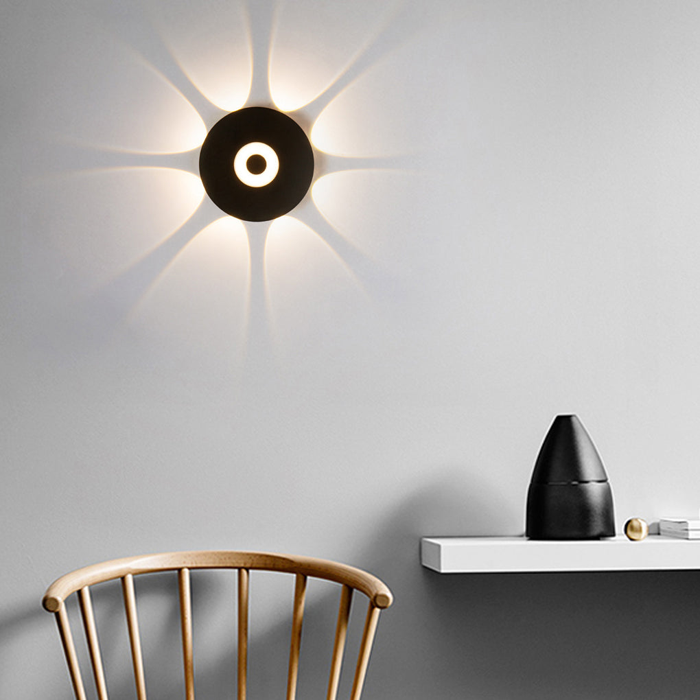 Sunflower LED Wall Light Round Modern Waterproof LED Light
