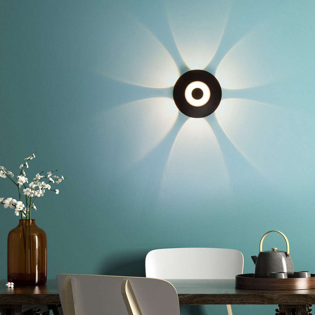Sunflower LED Wall Light Round Modern Waterproof LED Light